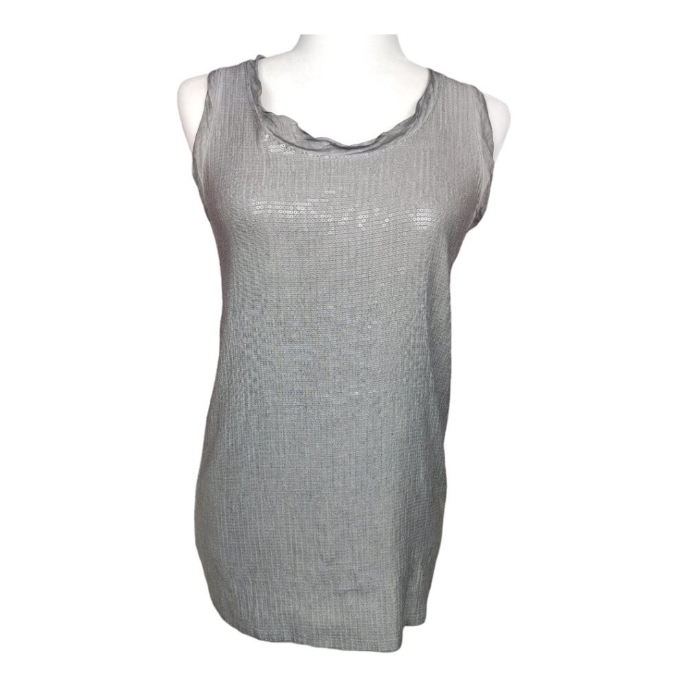 Tempo Paris sequin /‎ Tie-dye Tie-back Tank Top** LINEN** Size S